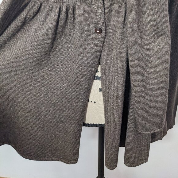 NWOT Rebecca Taylor Womens Silk Cashmere Buttoned Hooded Sweater Brown Size S - Picture 5 of 14